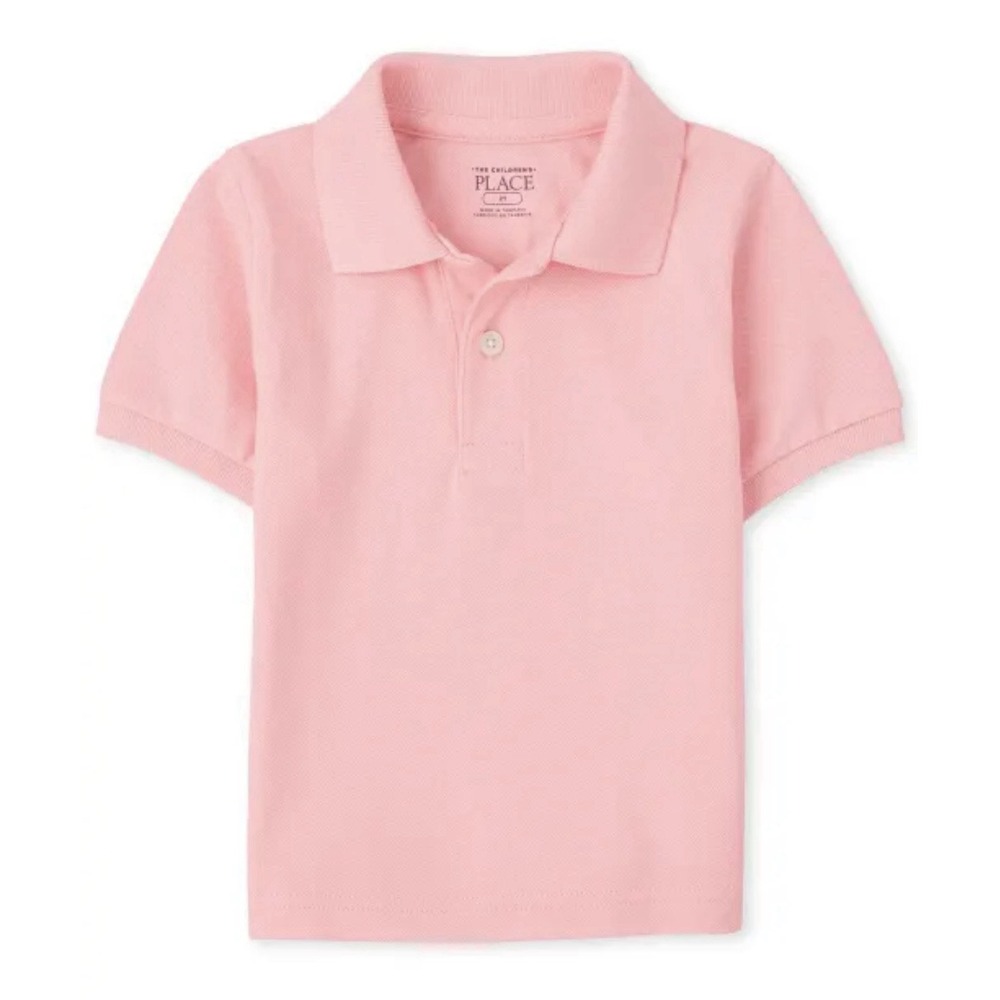 THE CHILDREN'S PLACE Pink Polo Size XXL 16 Textured Polo Shirt NWT